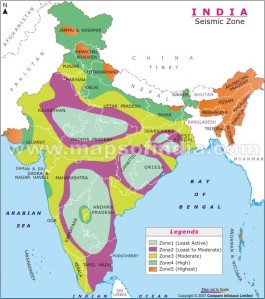 Seismic Zone map of India